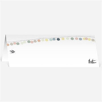 Marque-place mariage guirlande de pastels