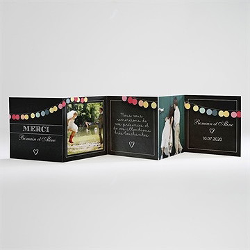 Remerciement mariage ardoise créative - Intérieur du carton de remerciement