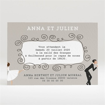 Carton d'invitation mariage humour et romantisme