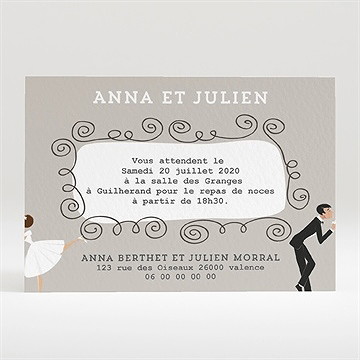 Carton d'invitation mariage humour et romantisme