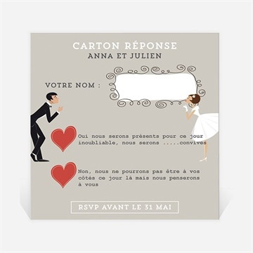Carton réponse mariage humour et romantisme