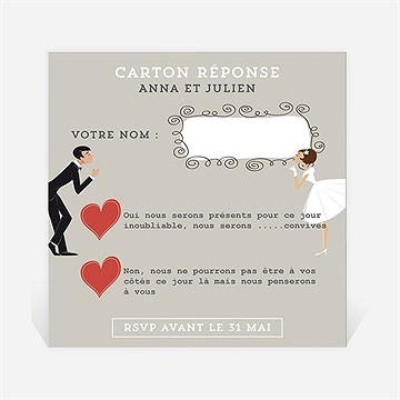 Carton réponse mariage humour et romantisme
