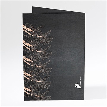 Menu mariage art deco ardoise - Dos du menu