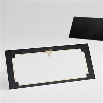 Marque-place mariage art deco ardoise