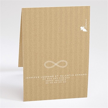 Faire-part mariage on s'unit - Dos du faire-part