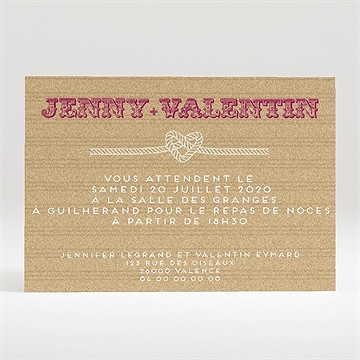 Carton d'invitation mariage on s'unit