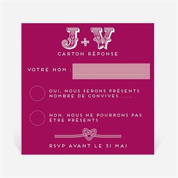 Carton réponse mariage on s'unit