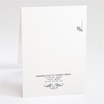 Faire-part mariage contraste des couleurs - Dos du faire-part