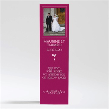 Remerciement mariage contraste des couleurs