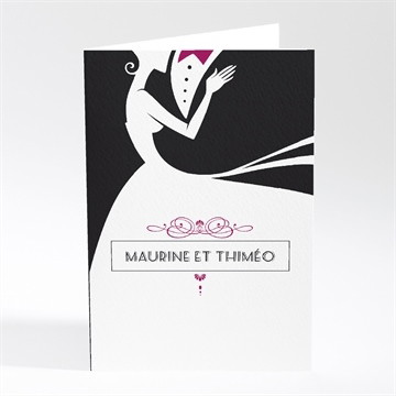 Menu mariage contraste des couleurs