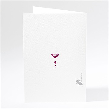 Menu mariage contraste des couleurs - Dos du menu