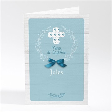 Menu baptême noeud et croix