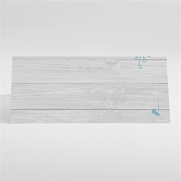 Marque-place baptême noeud et croix - Dos du marque-place