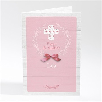 Menu baptême jolie composition