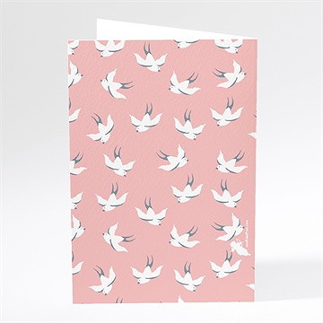 Menu mariage nos motifs hirondelles - Dos du menu