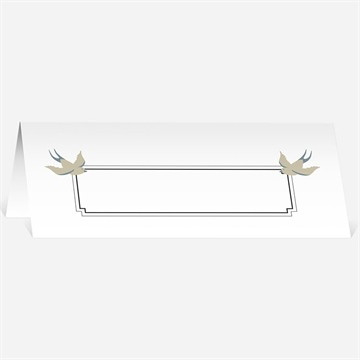 Marque-place mariage nos motifs hirondelles