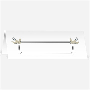 Marque-place mariage nos motifs hirondelles