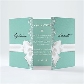 Faire-part mariage strass et paillettes