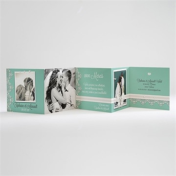 Remerciement mariage strass et paillettes - Intérieur du carton de remerciement