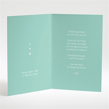 Menu mariage strass et paillettes - Intérieur du menu