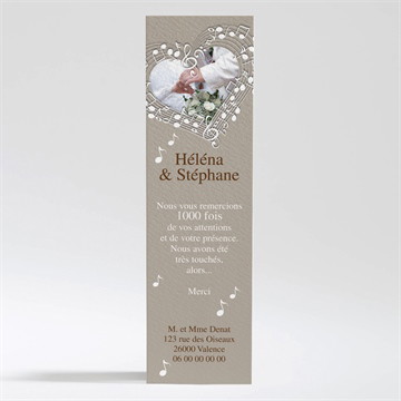 Remerciement mariage thème musical