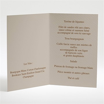 Menu mariage thème musical - Intérieur du menu