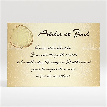 Carton d'invitation mariage féerique et scintillant