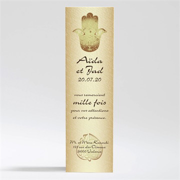 Remerciement mariage féerique et scintillant