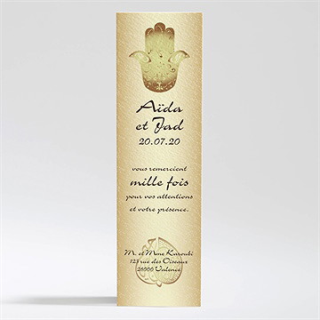 Remerciement mariage féerique et scintillant