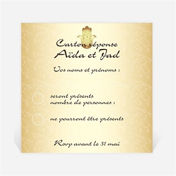 Carton réponse mariage féerique et scintillant