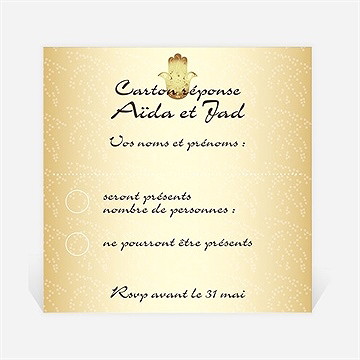 Carton réponse mariage féerique et scintillant