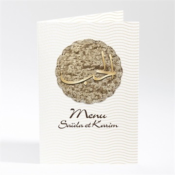 Menu mariage soleil et or
