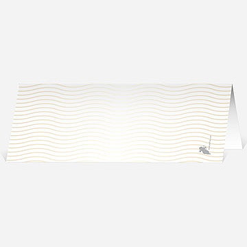 Marque-place mariage soleil et or - Dos du marque-place