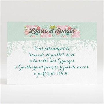 Carton d'invitation mariage le printemps