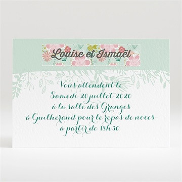 Carton d'invitation mariage le printemps