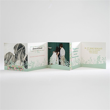 Remerciement mariage le printemps - Carte ouverte