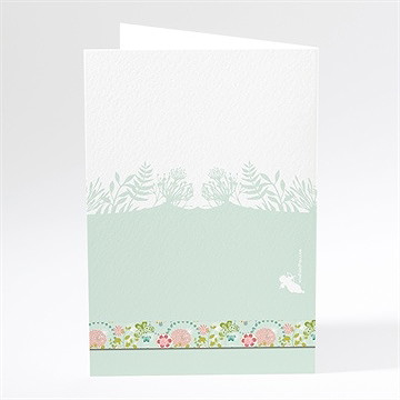 Menu mariage le printemps - Dos du menu