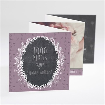 Remerciement mariage découpe ardoise photo