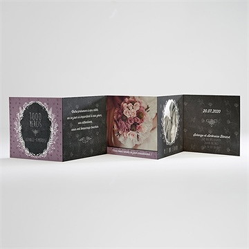 Remerciement mariage découpe ardoise photo - Intérieur du carton de remerciement