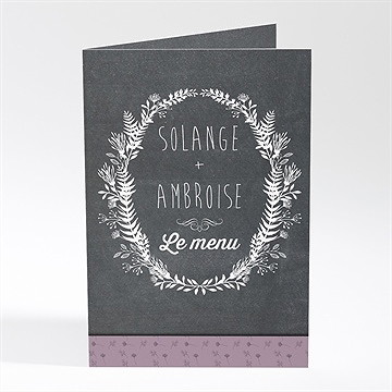 Menu mariage découpe ardoise photo