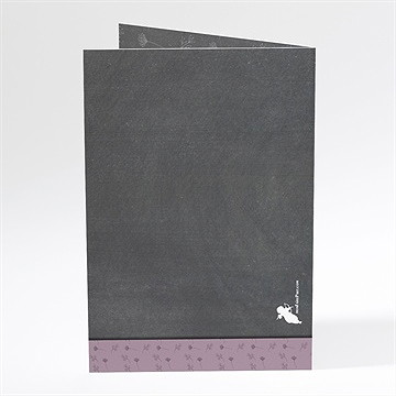 Menu mariage découpe ardoise photo - Dos du menu