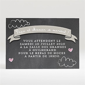 Carton d'invitation mariage les enfants annoncent