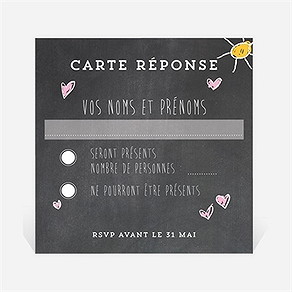 Carton réponse mariage les enfants annoncent