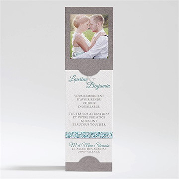 Remerciement mariage liberty texturé