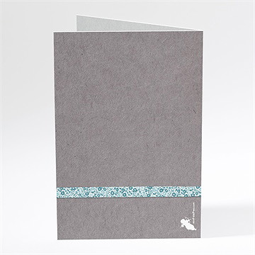 Menu mariage liberty texturé - Dos du menu