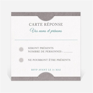 Carton réponse mariage liberty texturé