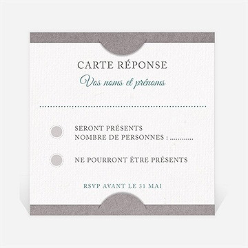 Carton réponse mariage liberty texturé