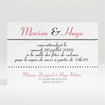 Carton d'invitation mariage photomaton et tampons