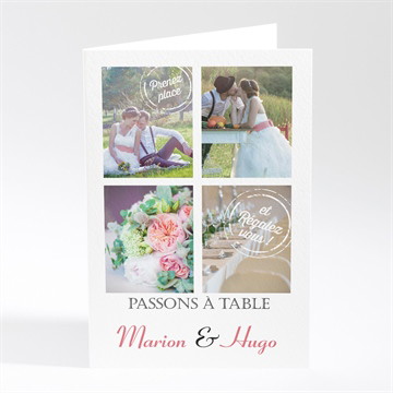 Menu mariage photomaton et tampons