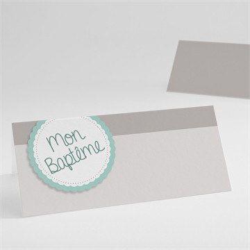 Marque-place baptême jolie frimousse
